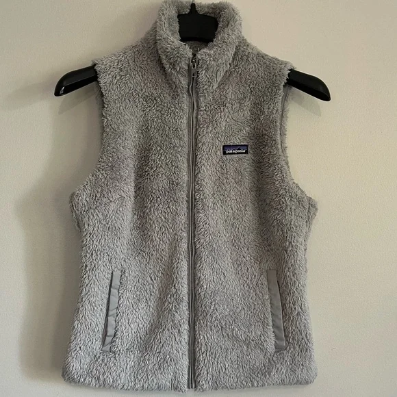 🌄 Patagonia Women’s Los Gatos Fleece Vest Drifter Grey Gray Size L Cozy Layering - Picture 12 of 13